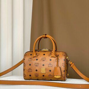 MCM Aren Visetos Small Boston Bag